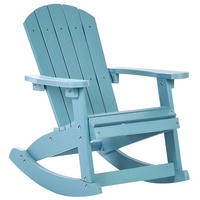 GARTEN-SCHAUKELSTUHL Blau Adirondack - Blau, Kunststoff (52/67/68cm) - Beliani