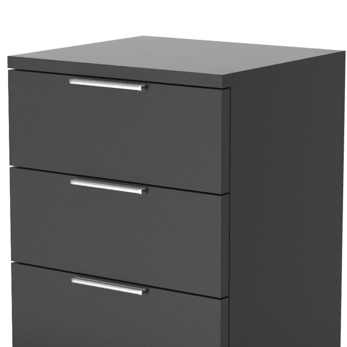 NACHTTISCH Florenz Schwarz 46.2 x 60.5 cm 2er Set - Schwarz, Holzwerkstoff (46.2/60.5/42cm) - Vicco
