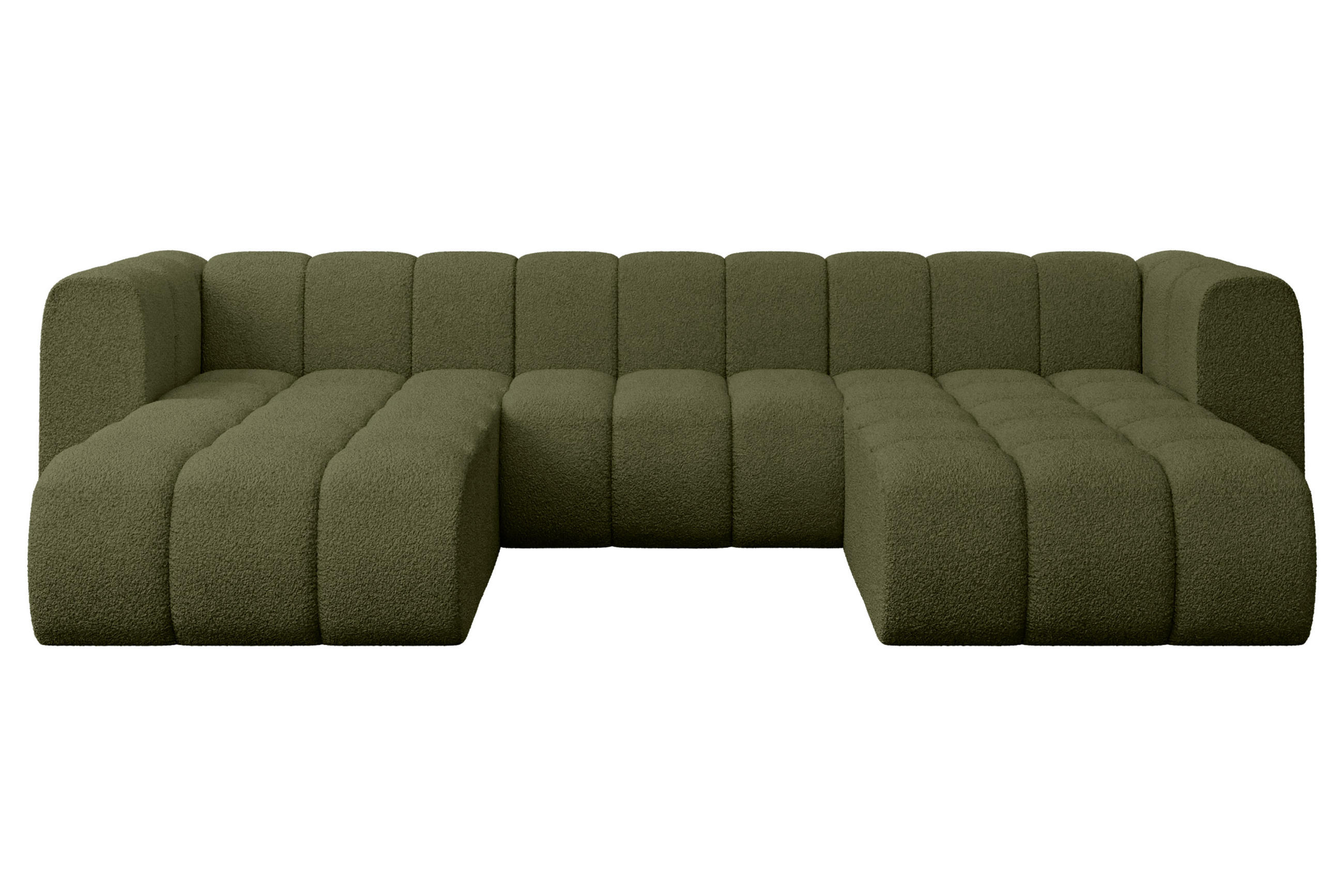WOHNLANDSCHAFT modulares Sofa Joren-U1 - 319x177x70 cm Grün - Grün, Holzwerkstoff/Textil (319/70/177cm) - ALTDECOR