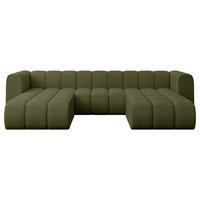 WOHNLANDSCHAFT modulares Sofa Joren-U1 - 319x177x70 cm Grün - Grün, Holzwerkstoff/Textil (319/70/177cm) - ALTDECOR