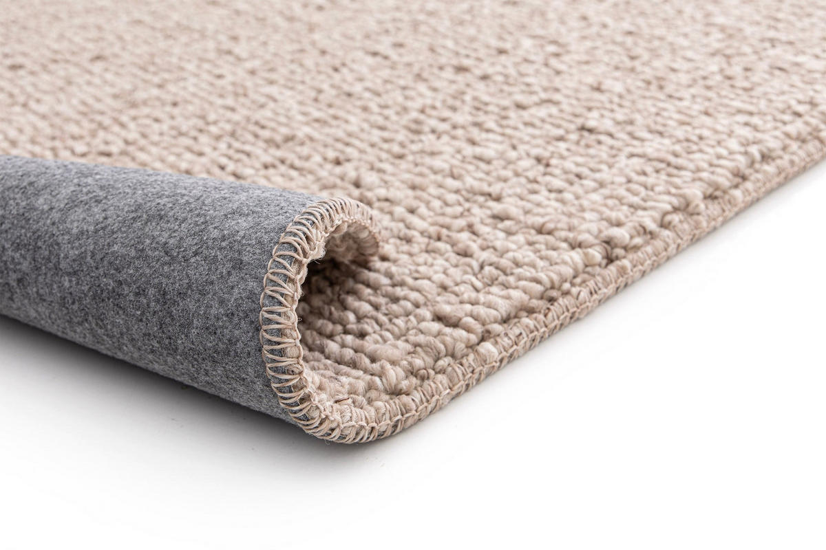TEPPICH in Uni-Optik mit Schlingenflor Hellbeige - Beige, Textil (120/170cm) - AFK Living