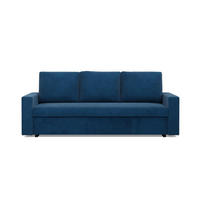 SOFA 3-SITZER MIT SCHLAFFUNKTION NEO, Cord - Dunkelblau - Blau, Textil (220/92/92cm) - Mebligo