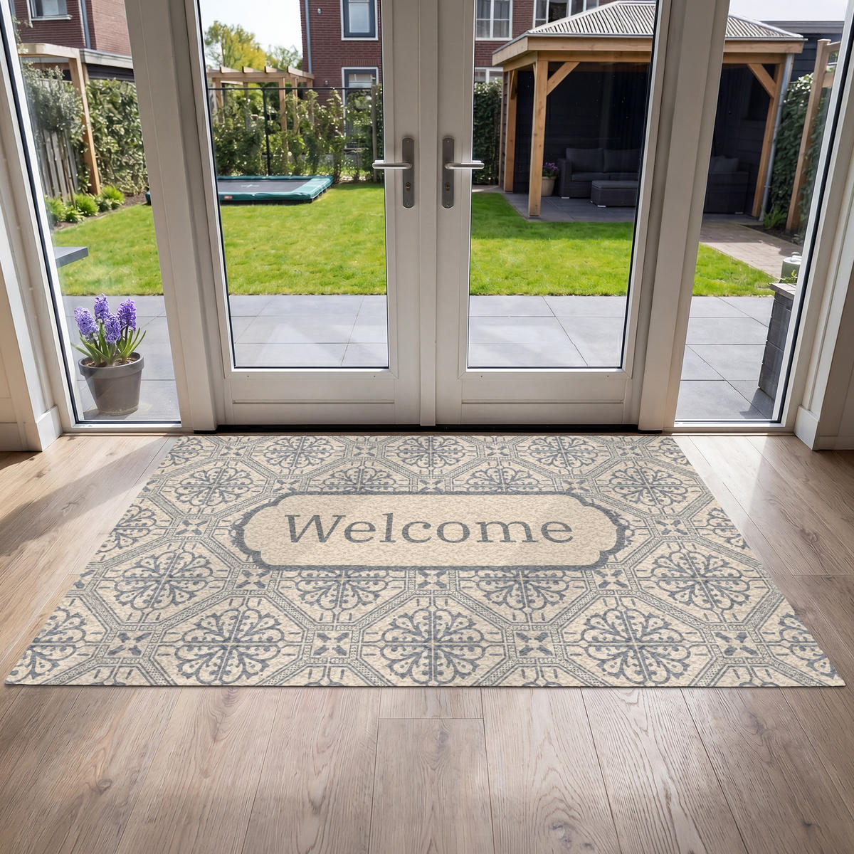 ROHOŽKA Welcome - Classic - Grey 180x120 cm - béžová, plast (180/120cm) - MuchoWow
