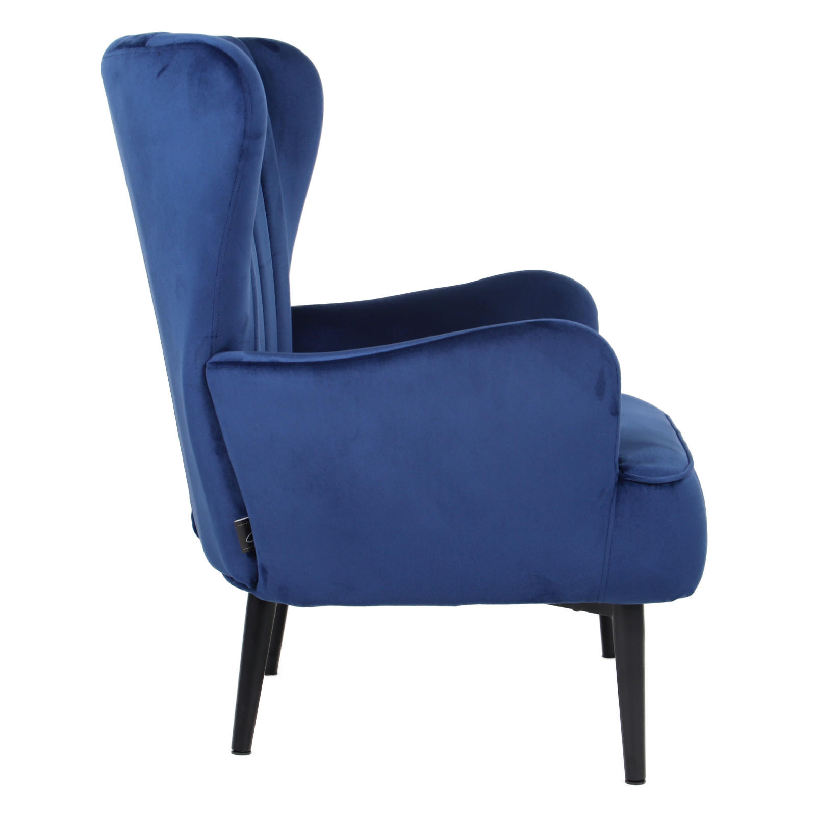 OHRENSESSEL Arthur Samt - Blau, Textil (76/89/78cm) - SVITA