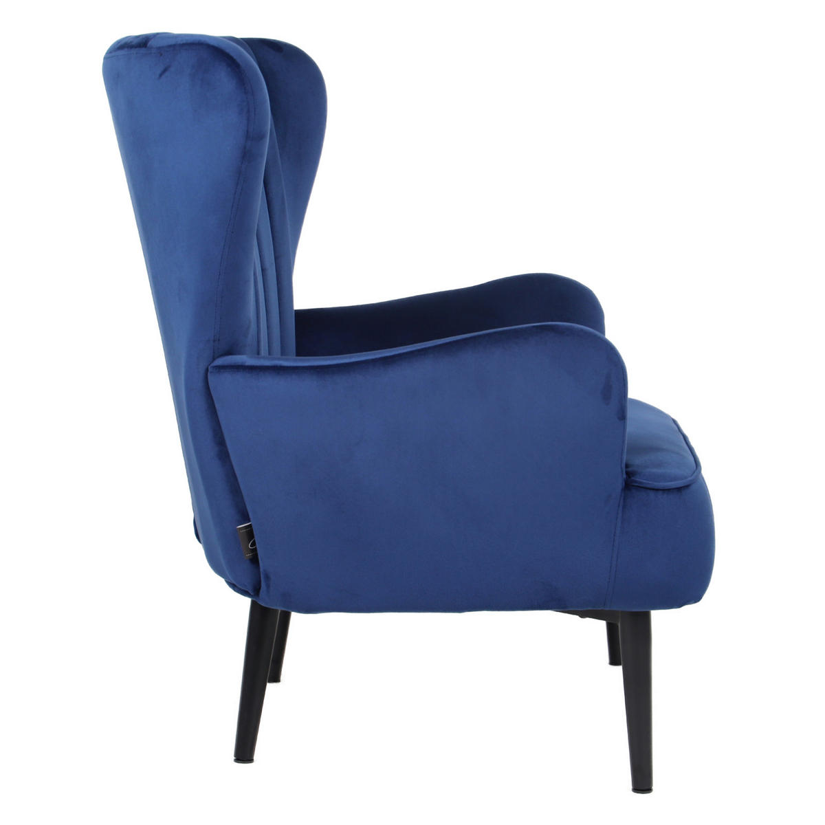 OHRENSESSEL Arthur Samt - Blau, Textil (76/89/78cm) - SVITA