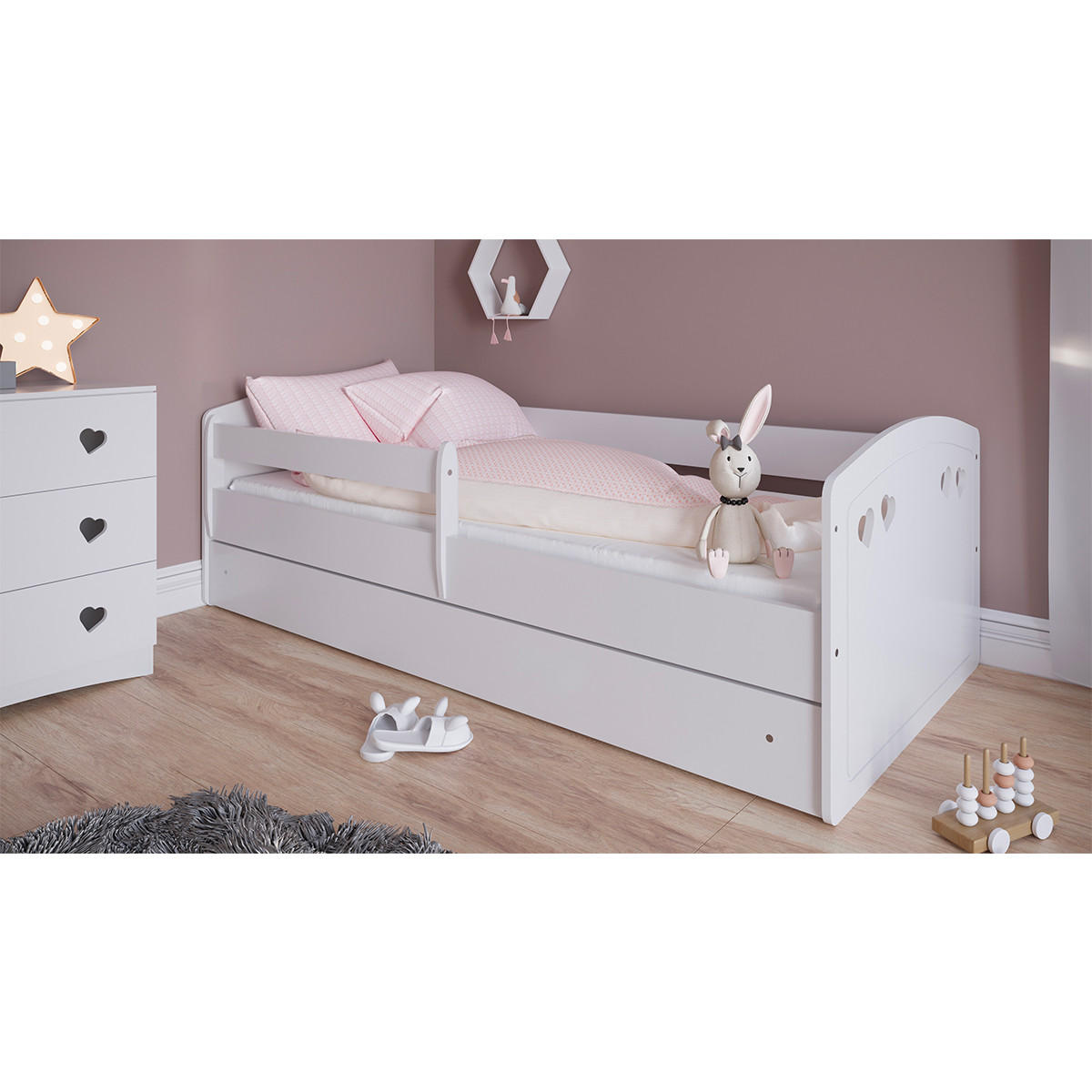 OTROŠKA POSTELJA 80/180 Bela - bela, leseni material (80/180cm) - Petits-meubles