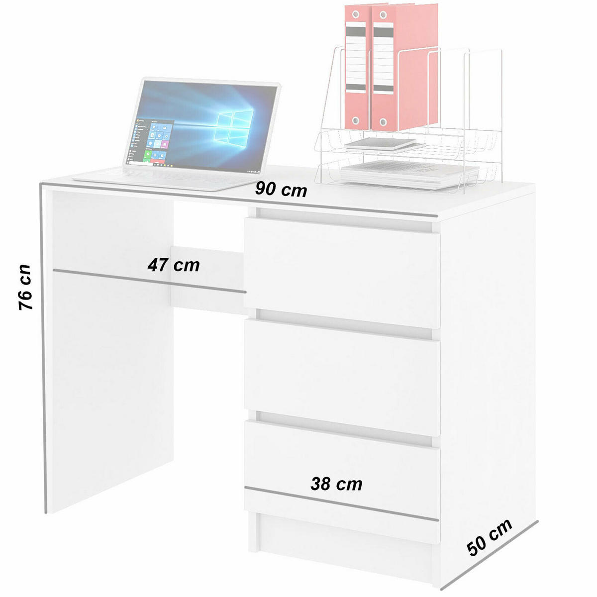 COMPUTERTISCH Bella B1 sonoma - Sonoma Eiche, Holzwerkstoff (50/90/76cm) - roe furniture