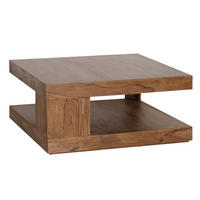 COUCHTISCH Sheesham Massivholz, Quadratisch, Maße 90x90 cm, Einzigartiges Unikat - Braun, Holz (90/90/40cm) - KADIMA DESIGN