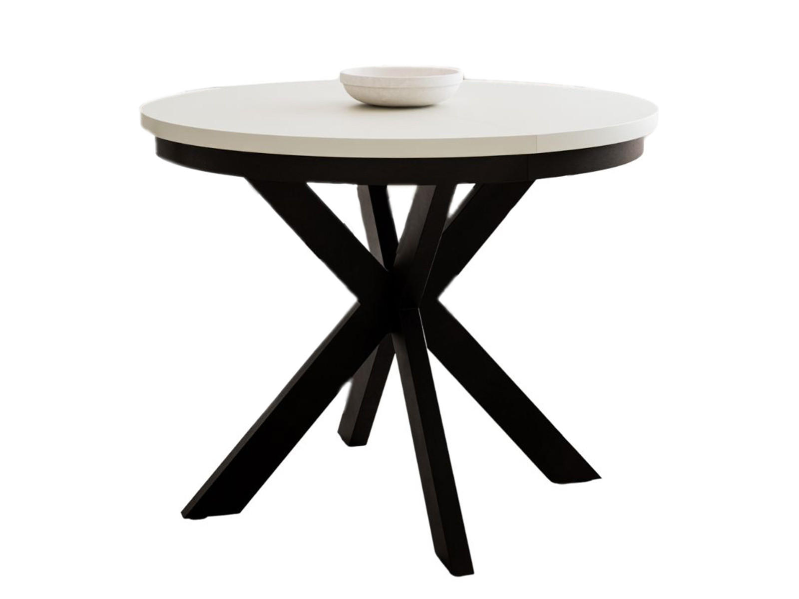 ESSTISCH BELLAMI Weiß/Schwarz - Weiß, Holzwerkstoff (100/100/75cm) - Compleo24