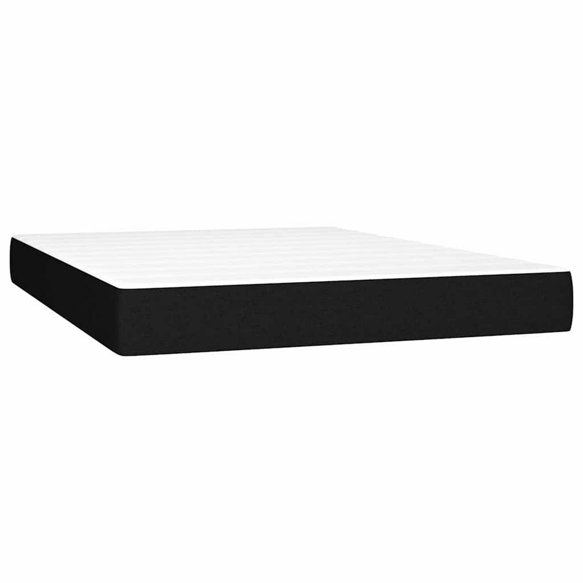 BOXSPRINGBETT 140/200 Cm Schwarz Gewebe - Schwarz, Textil (140/203cm) - vidaXL