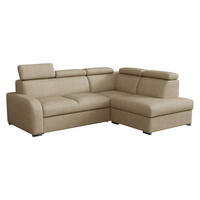 ECKSOFA Oslo 2rRLXp, Seite: Rechts 2R+R+LXP - Silberfarben/Naturfarben, Holz/Textil (250/200cm) - MIRJAN24