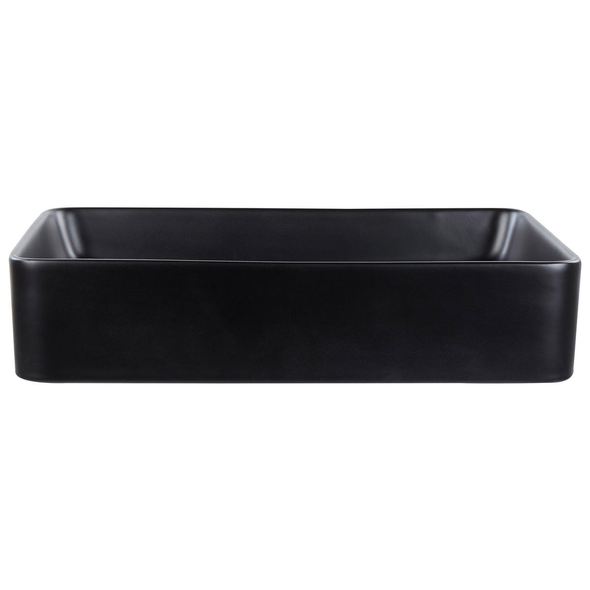 AUFSATZWASCHBECKEN Schwarz 51/34 cm Keramik Chivana - Schwarz, Keramik (51/11/34cm) - Beliani