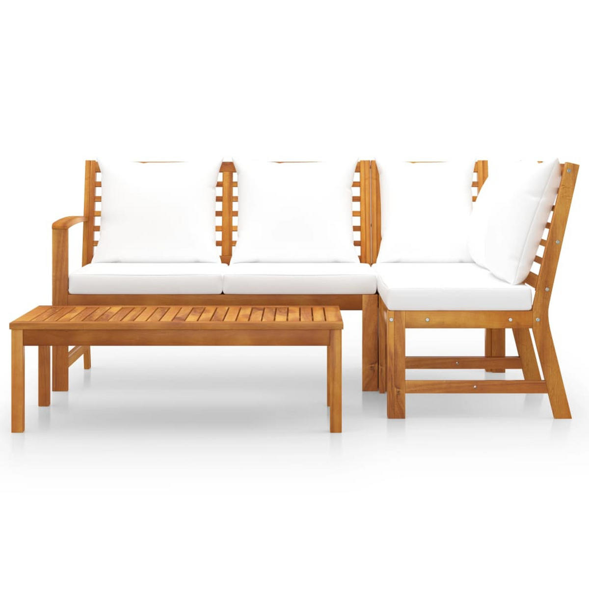 GARTENSET Reichmans 4-teilig - Creme, Holzwerkstoff - Nettlife