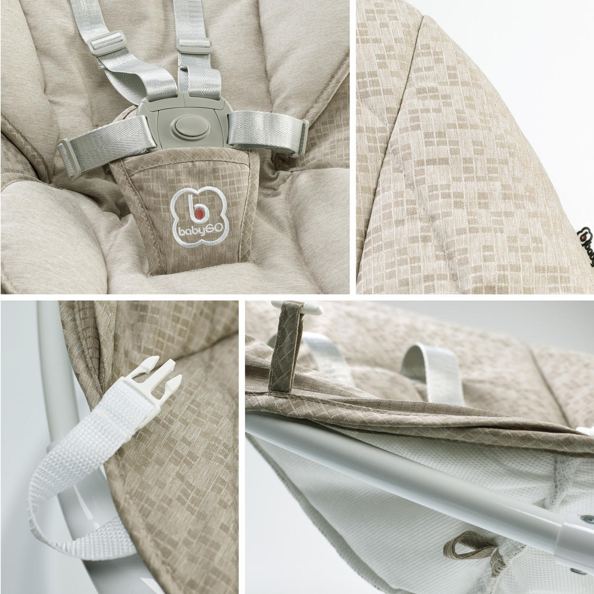 BABYWIEGE Swing beige - Beige, Kunststoff (58/62/71cm) - BabyGo