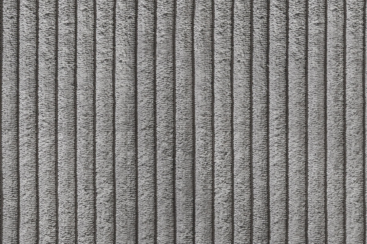 SOFA 2-SITZER MADELINE Grau Cord - Schwarz/Grau, Kunststoff/Textil (230/85/127cm) - KAWOLA