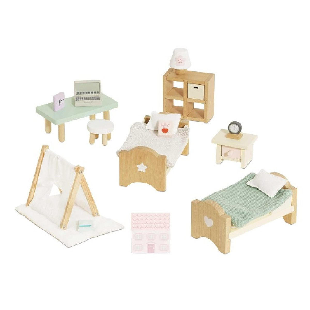 PUPPENZUBEHÖR Puppenhauszubehör Das Kinderzimmer - Beige, Holz (29/39/48cm) - Le Toy Van