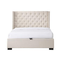 BETT mit Bettkasten - 2 Personen - stoff - beige Massimo - Beige, Textil (200/200cm) - Vente-Unique