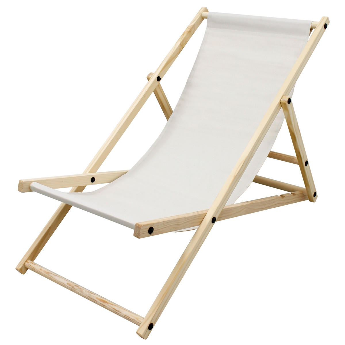 LIEGESTUHL samt Beige - Beige, Holz (52/83/117cm) - ECD-Germany