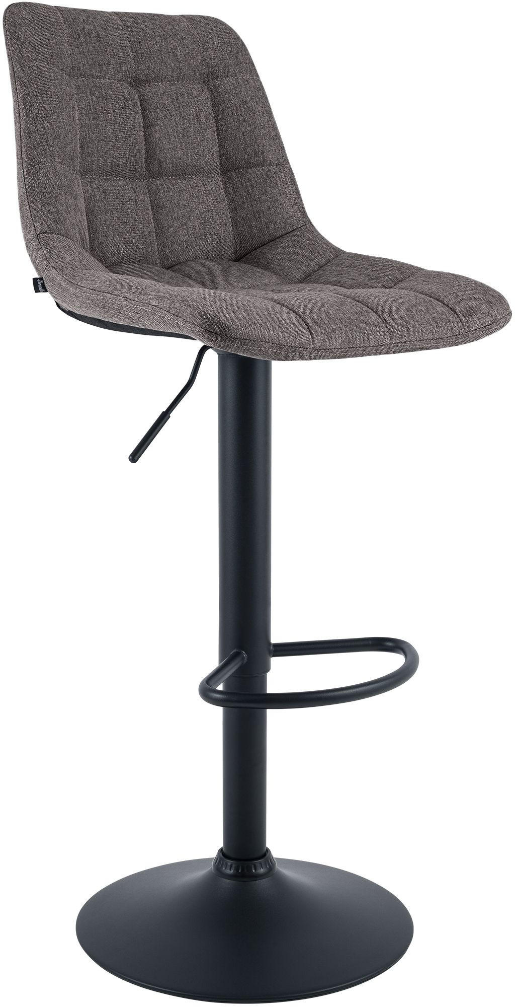 BARHOCKER Stoff Dunkelgrau - Dunkelgrau/Schwarz, Textil/Metall (44/108/50cm) - CLP