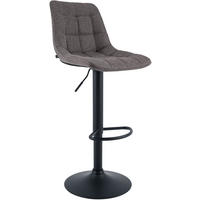 BARHOCKER Stoff Dunkelgrau - Dunkelgrau/Schwarz, Textil/Metall (44/108/50cm) - CLP