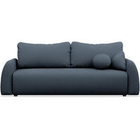 3-SITZER SOFA Nubelle dunkelblau Chenille-Bezug, wasserabweisend - Schwarz/Dunkelblau, Kunststoff/Textil (244/85/93cm) - Selsey