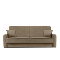 SCHLAFSOFA ORIO 3 Personen, Chenille-Stoff, Braun - Braun, Textil (219/90/90cm) - KONSIMO®