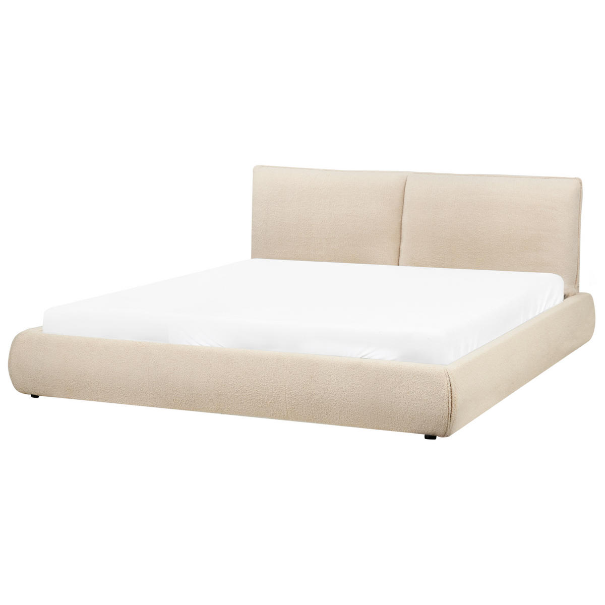 POLSTERBETT mit Lattenrost 180x200 cm Beige Vinay - Beige, Textil (180/200cm) - Beliani