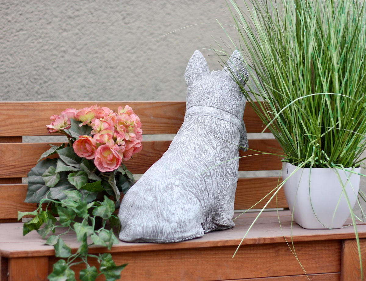 STEINFIGUR Schnauzer, Betonsteinguss - Grau, Stein (36/34/14cm) - stoneandstyle