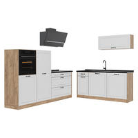 KUCHYNKA R-Line, Biely vidiecky dom/Dub Goldkraft, 220 cm bez pracovnej dosky - biela/farba duba, kompozitné drevo (220/143/46cm) - Vicco