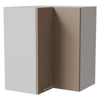 ECKHÄNGESCHRANK Brerra W12/60 Weiß / RAL 1019 graubeige Matt 60 / 60 / 72cm - Graubraun/Weiß, Holz/Holzwerkstoff (60/72/60cm) - Feldmann-Wohnen