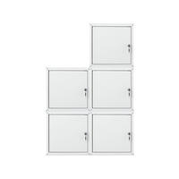 SCHLIESSFACHWÜRFEL Cubic 5er-Set 35x35x35 cm Grau - Grau, Metall (105/70/35cm) - PROREGAL