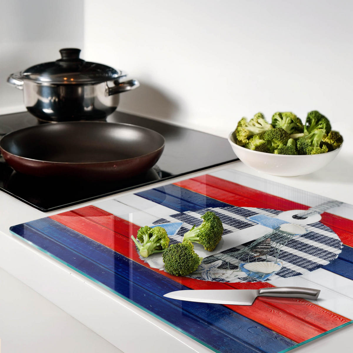 GLASPLATTE 60x52 cm Anker - Multicolor, Glas (60/0.4/52cm) - TULUP