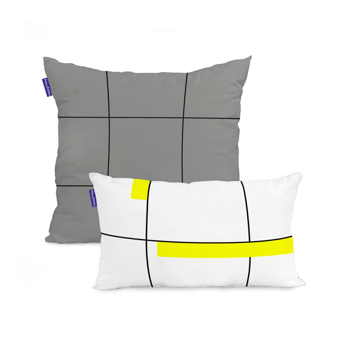 KISSENBEZUG firefly 50x50 + 50x30 cm mehrfarbig - Multicolor, Textil (50/50cm) - Happy Friday