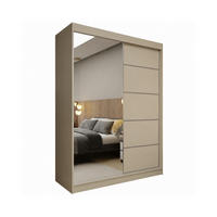 SCHWEBETÜRENSCHRANK Samantha 160 cm mit Spiegel, 2-türig, kaschmir - Kaschmir, Kunststoff (160/216/61cm) - Margaret Hadas24