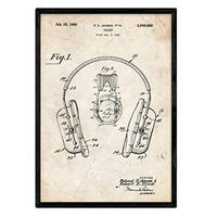 POSTER Kopfhörer Patent A3 Rahmenlos - Klar, Papier (29.7/5/42cm) - Nacnic