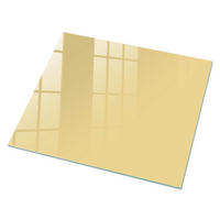 GLASPLATTE 80x60 cm – Cremefarbenes Gelb - Grün, Glas (0.4/80/60cm) - ArtPrintCave