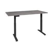 SCHREIBTISCH höhenverstellbar elektrisch Editha 140x70 schwarz/graphit - Grau, Holz (140/70/73cm) - 58aufmkessel