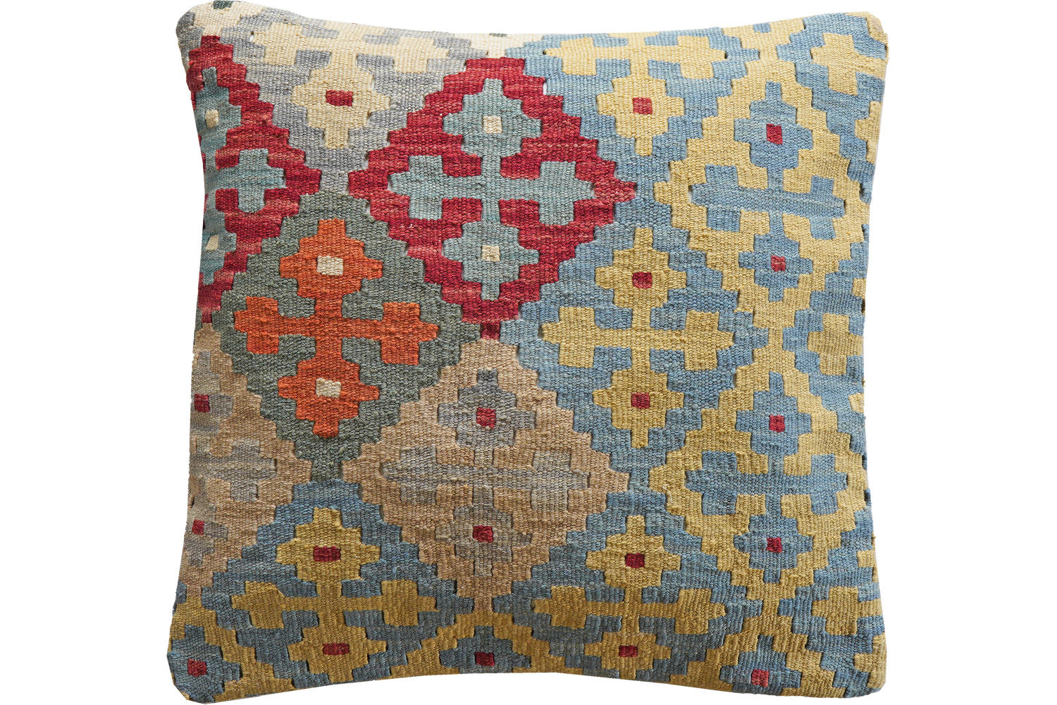 KELIM-KISSEN Mehrfarbig 65/65 cm Schurwolle - Multicolor, Textil (65/65cm) - Looma