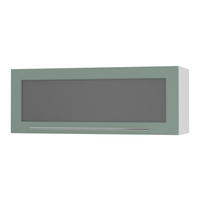KÜCHENHÄNGESCHRANK Kvantum W4BS/90-AV Mint Matt / Weiß Matt 90 / 32,5 / 36cm - Weiß/Mintgrün, Holz/Holzwerkstoff (90/36/32.5cm) - Feldmann-Wohnen