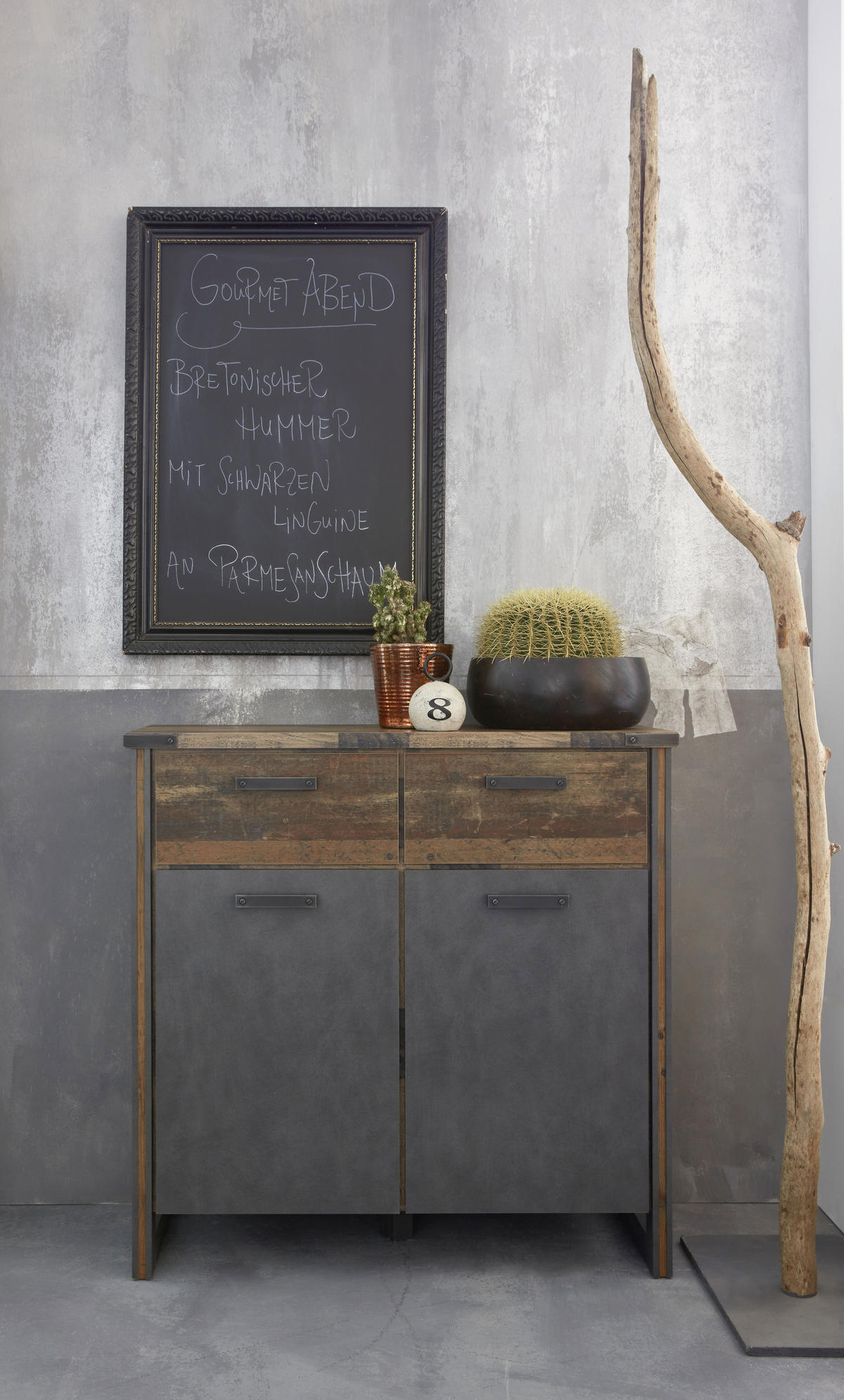 KOMMODE Grau - Grau, Holzwerkstoff (119/110/42cm) - ebuy24