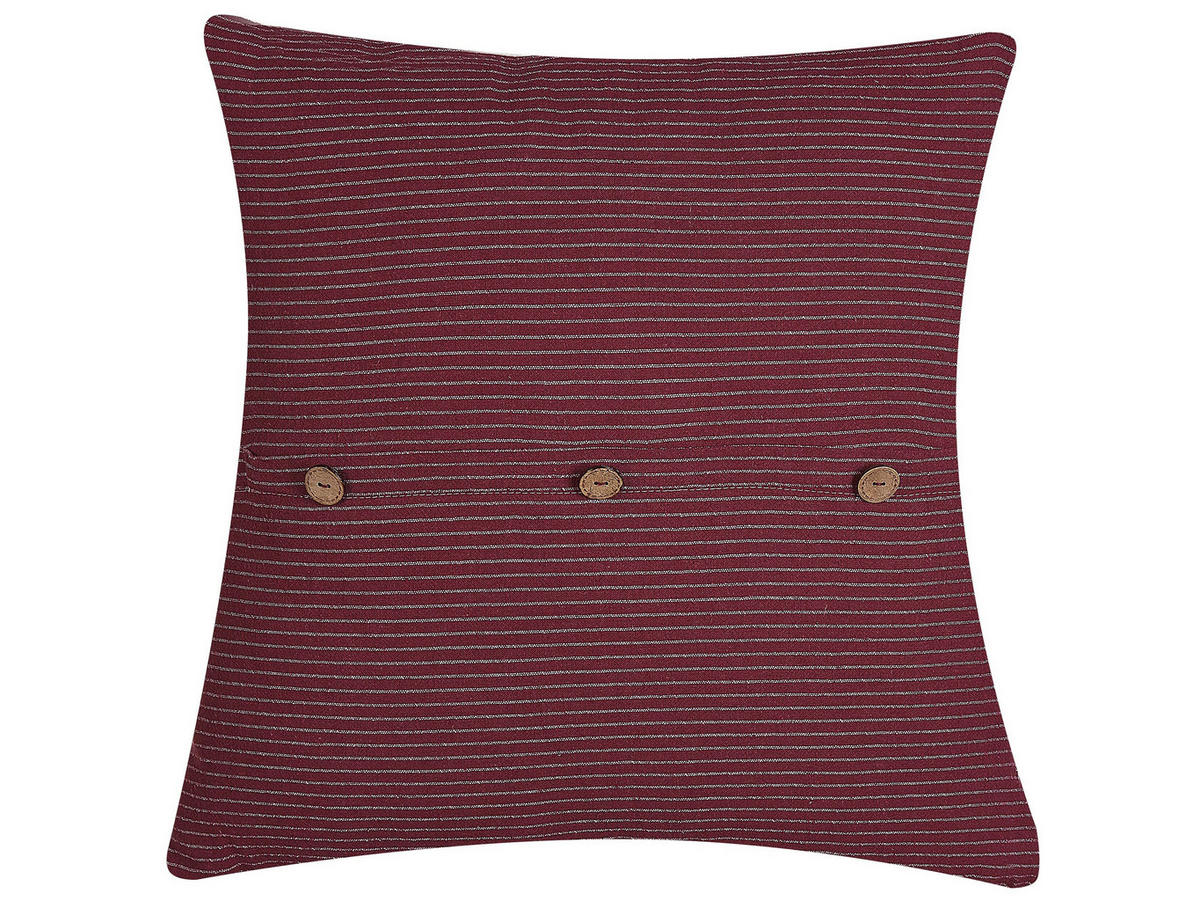 DEKOKISSEN 2er-Set Rot 43/43 cm Campanula - Rot, Textil (43/43cm) - Beliani