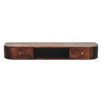 KONSOLENTISCH Kastanien-Finish, 2 Schubladen, 1 offenes Regal, Dunkelbraun - Dunkelbraun, Holz (110/30/15cm) - Artisan Furniture
