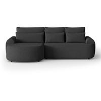 ECKSCHLAFSOFA Olivio L Schwarz, links - Schwarz, Kunststoff/Textil (266/170cm) - Beautysofa