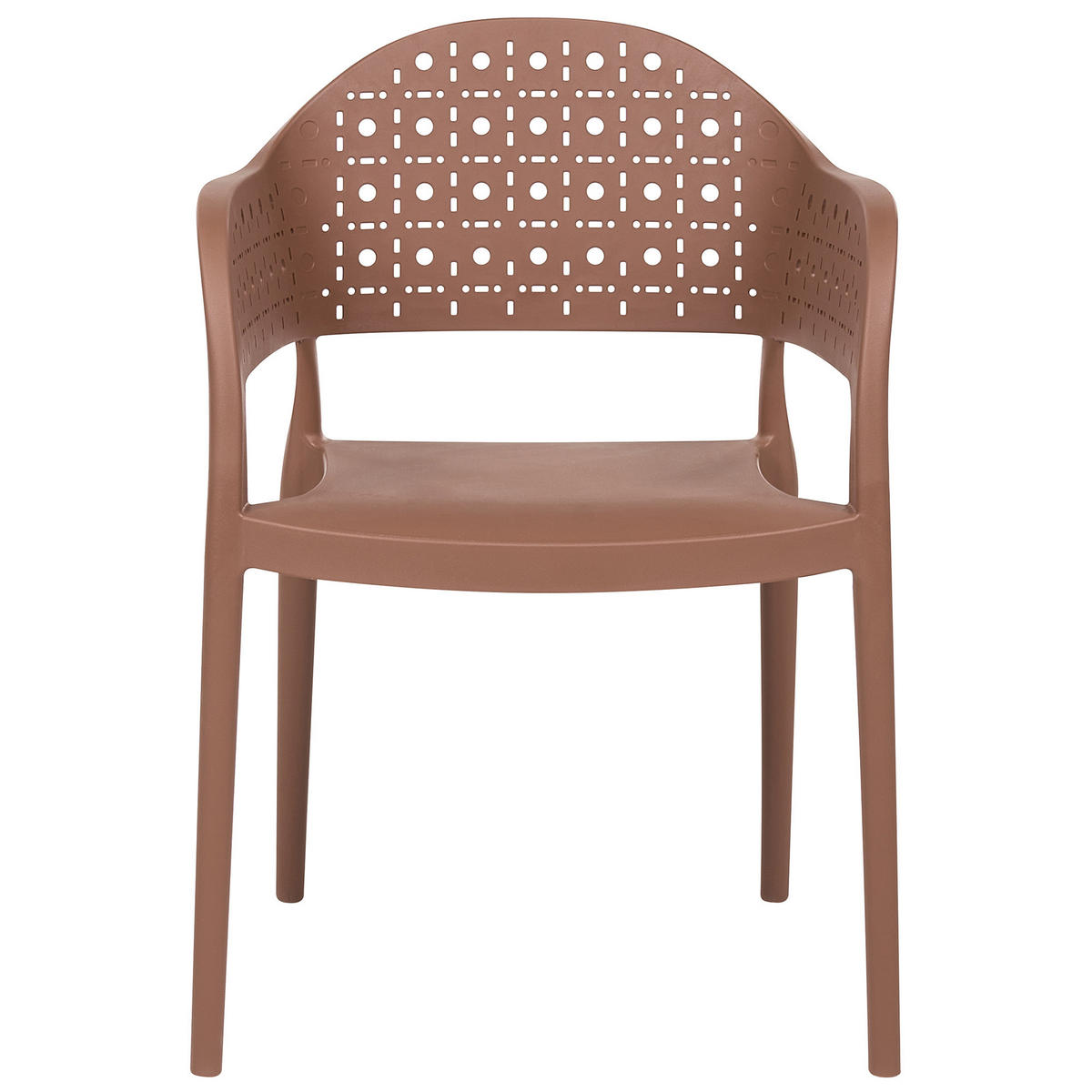 STUHL 4er-Set Braun Narino - Braun, Kunststoff (55/78/50cm) - Beliani