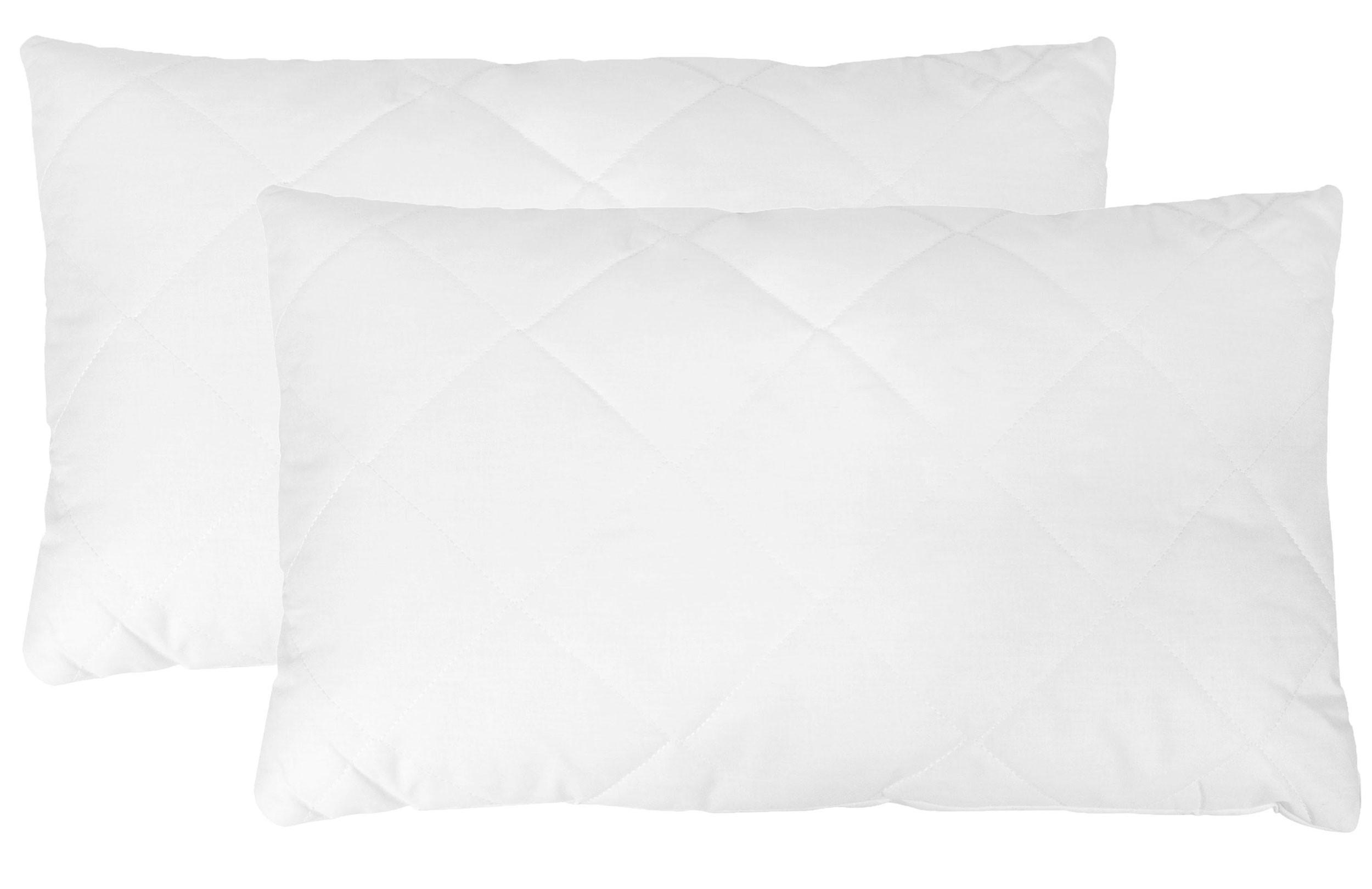KISSEN, 2er-Set, 40x65 cm, 50% Polyester, 50% Baumwolle, Weiß - Weiß, Textil (40/65cm) - Zollner