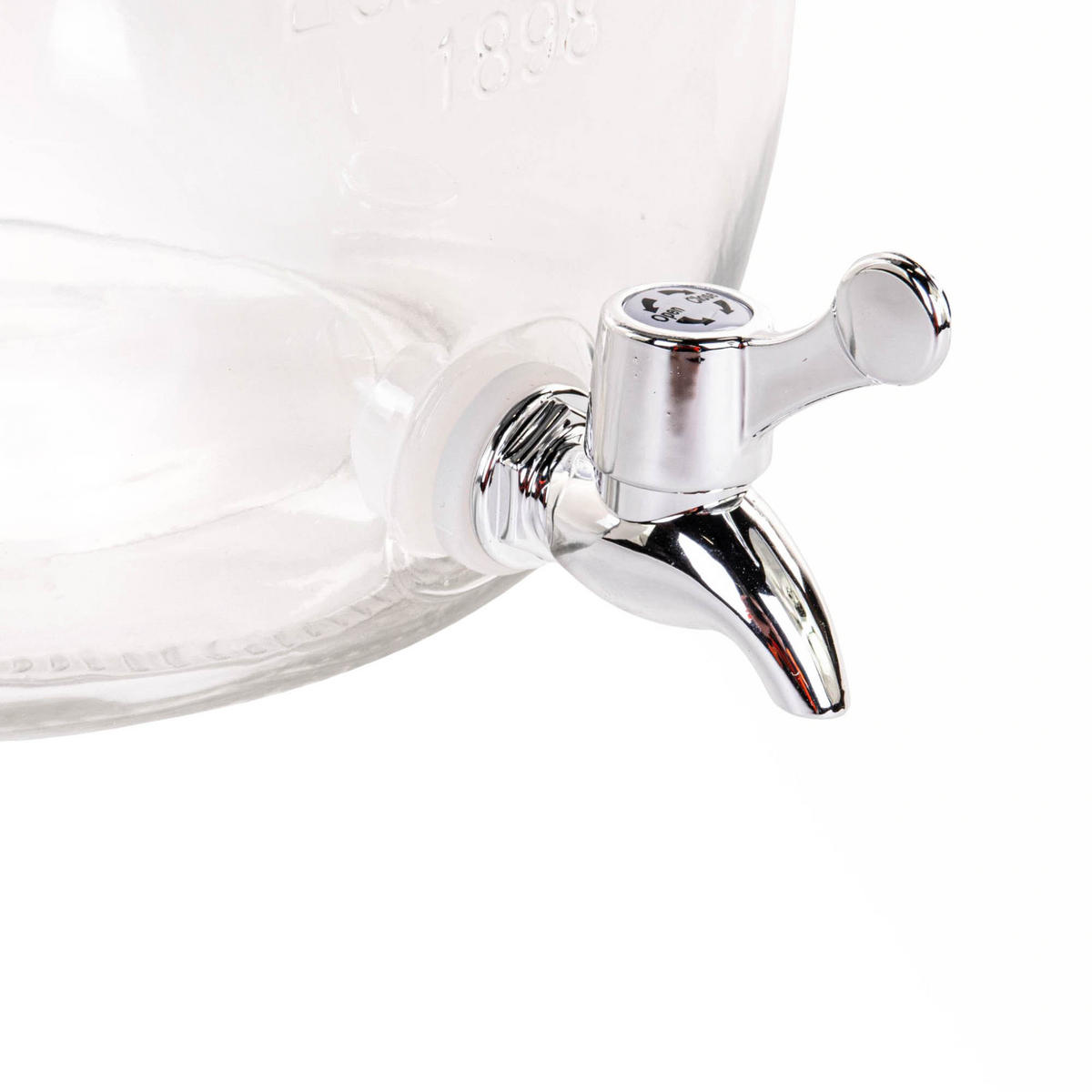 TOPF mit Wasserhahn Transparent 14/19/31,5 cm - Transparent, Glas (8L) - Secret de Gourmet