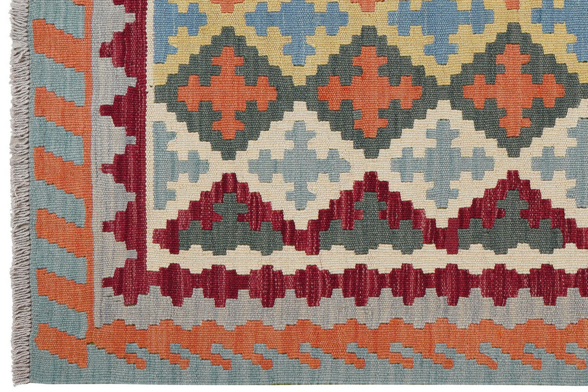 HANDWEBTEPPICH Kelim Gashgai Mehrfarbig 178/128 cm Schurwolle - Multicolor, Textil (128/178cm) - Looma