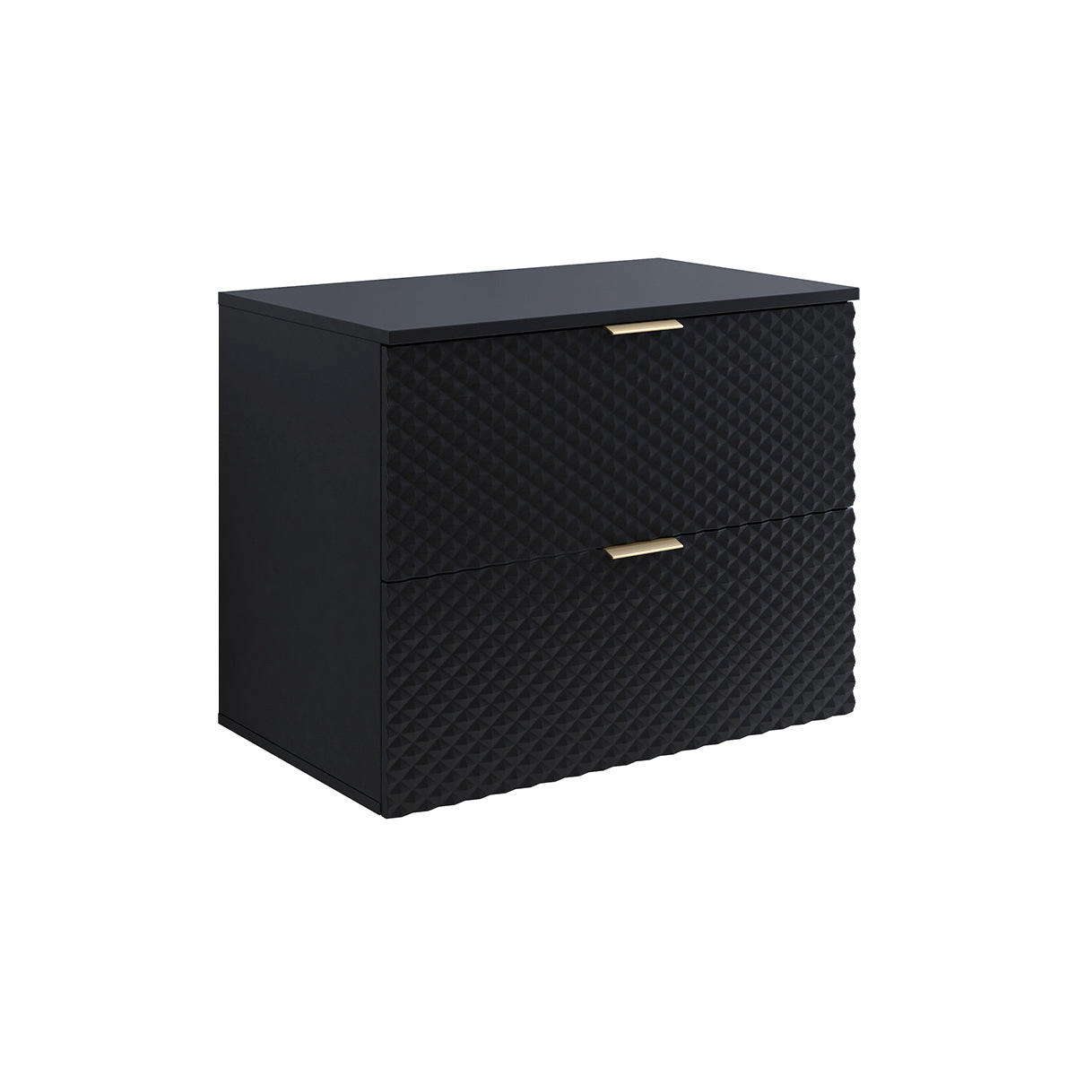 WASCHTISCHUNTERSCHRANK 80.4cm Cléa Schwarz - Schwarz, Holzwerkstoff (80.4/62.6/48.5cm) - Petits-meubles