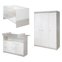BABYZIMMER-SET Julia, 3-teilig - Weiß, Holzwerkstoff (78/80/142cm) - Roba