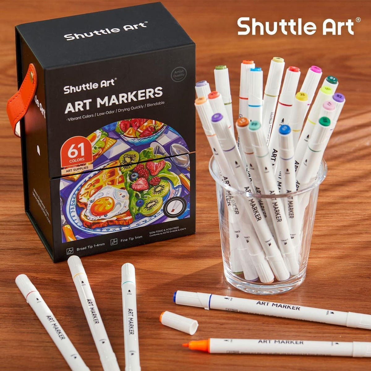 MARKER Set 61 Farben mit Blender - Multicolor, Kunststoff (10/10/15cm)